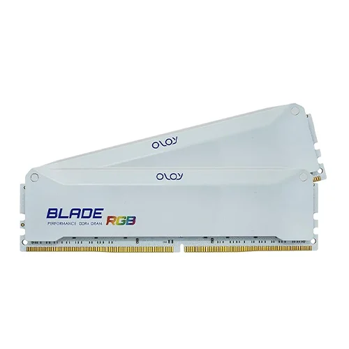 OLOy DDR4 RAM 16GB (2x8GB) White Blade RGB 3200 MHz CL16 1.35V 288-Pin Desktop Gaming