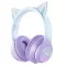 Onikuma B90 RGB Cat Ear Bluetooth 5.0 Wireless Gaming Headset, Purple