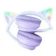 Onikuma B90 RGB Cat Ear Bluetooth 5.0 Wireless Gaming Headset, Purple