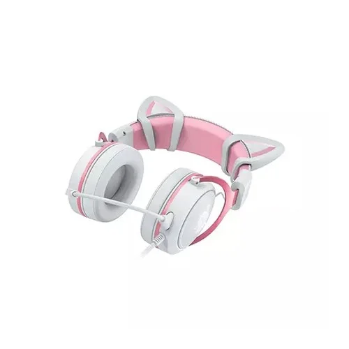 ONIKUMA X10 Pink Cat Ears Stereo Noise Cancellation Gaming Headset
