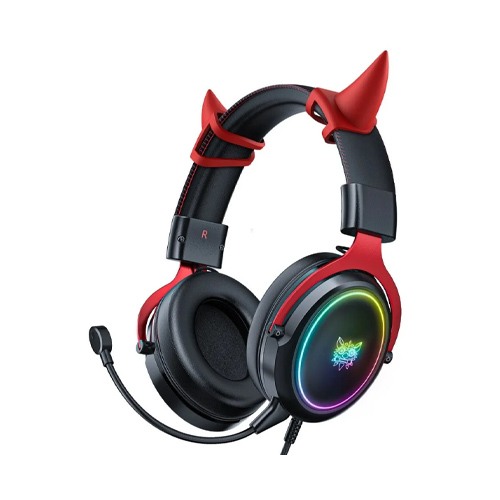 Onikuma X10 Ox Horn RGB Wired Professional Gaming Headset with Noise Cancellation Microphone (Black Red) Onikuma X10 Ox Horn RGB Wired Professional Gaming Headset with Noise Cancellation Microphone (Black Red)