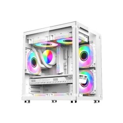 PC Power ICE CUBE White Desktop Gaming Casing With 350Watt PSU