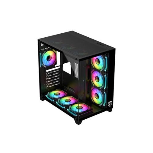 PC POWER ICEBERG V3 GAMING CASE WITH 650W PSU & 10 ARGB (BLACK)