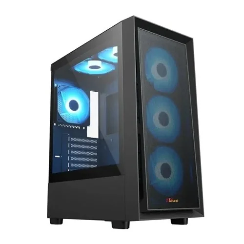 PC Power PP-GS2404V3 BK Crystal Glass V3 ATX Desktop Gaming Casing
