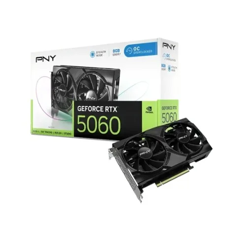 PNY GeForce RTX 5060 8GB OC Dual Fan GDDR7 Graphics Card