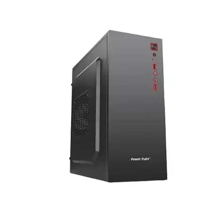 Black Mid Tower PC Case | M-ATX/ITX Support, 3.5