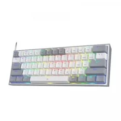 REDRAGON K617 FIZZ RGB RED SWITCH WHITE-GRAY GAMING KEYBOARD