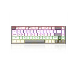 Redragon K705 PRO Tri-Mode rainbow mechanical Gaming keyboard (White Gray)