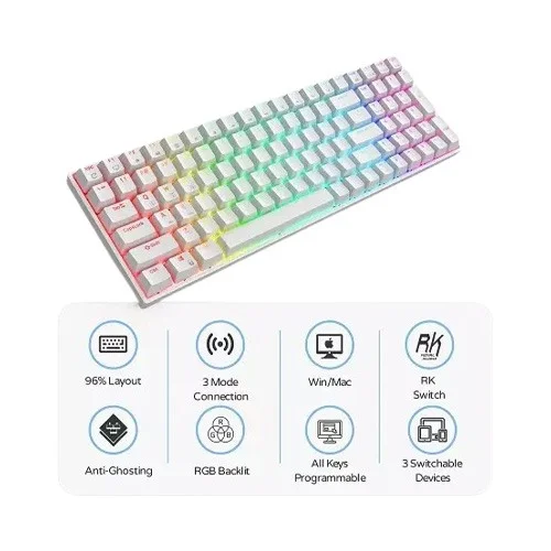 ROYAL KLUDGE RK100 Wireless Tri-Mode Mechanical Keyboard