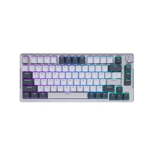 Royal Kludge RK H81 RGB Tri-Mode Hot-Swappable Cyan Switch Mechanical Keyboard