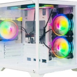 Safeway Seaview MATX Mid Tower Desktop Case (White)