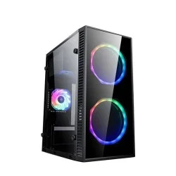 Safeway V165M Mid Tower Black Micro-ATX Gaming Desktop Casing