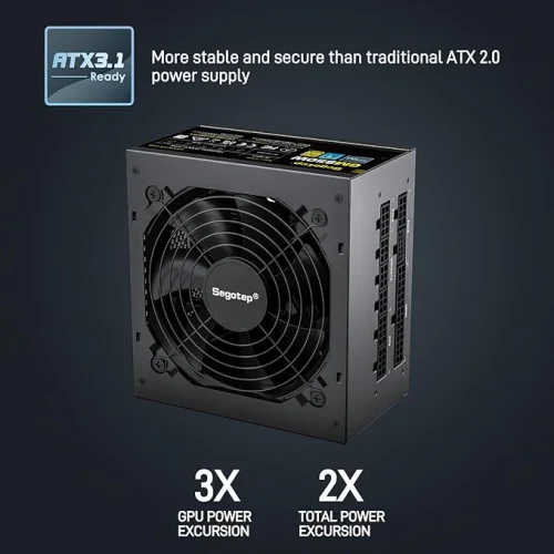 SEGOTEP GM850 850W Full Modular 80 Plus Gold ATX 3.1 Power Supply