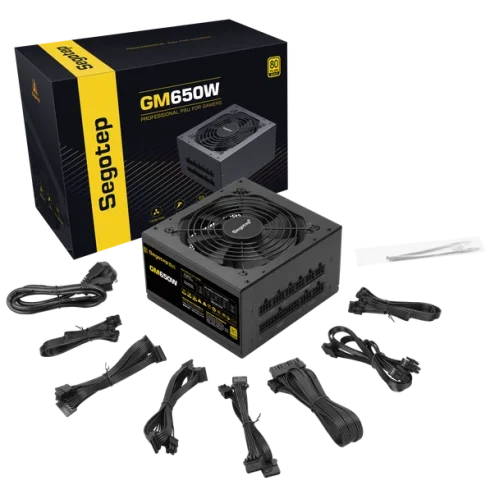 Segotep GM650W 80 Plus Gold Fully Modular Power Supply Black