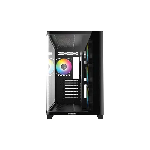 SMART A400B Curved Tempered Glass 4 Pre- Installed ARGB Fans Mid Tower ATX Gaming Case