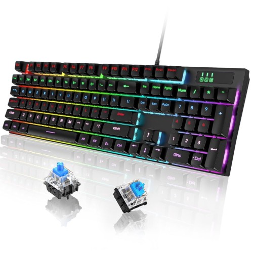 T-Wolf T17 Wired RGB Mechanical Gaming Keyboard