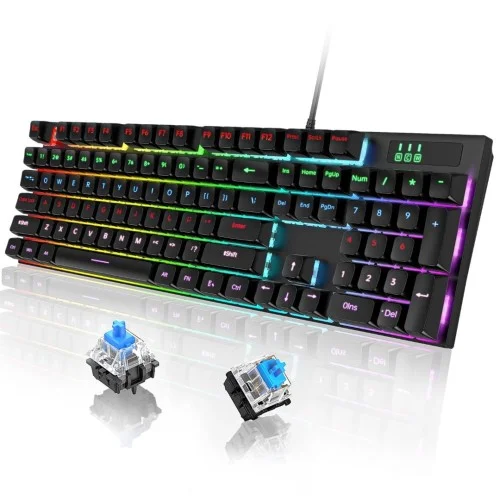 T-Wolf T17 Wired RGB Mechanical Gaming Keyboard