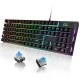 T-Wolf T17 Wired RGB Mechanical Gaming Keyboard