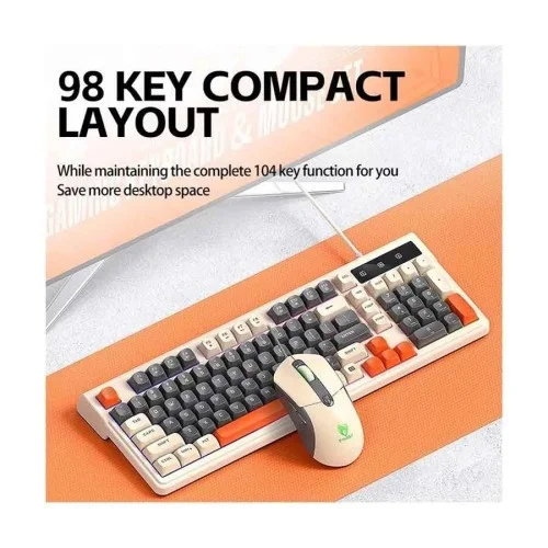 T-Wolf TF330 Wired Mechanical Feeling Gaming Keyboard and Mouse Combo