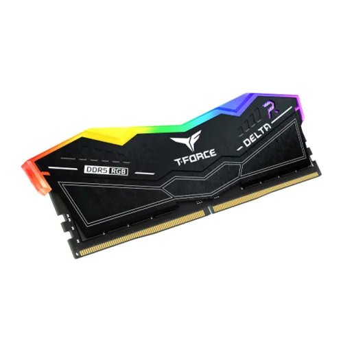 TEAM Delta RGB 32GB(2x16GB) DDR5 6000MHz CL30 Desktop Gaming RAM Black