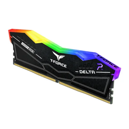 TEAM Delta RGB 32GB(2x16GB) DDR5 6000MHz CL30 Desktop Gaming RAM Black