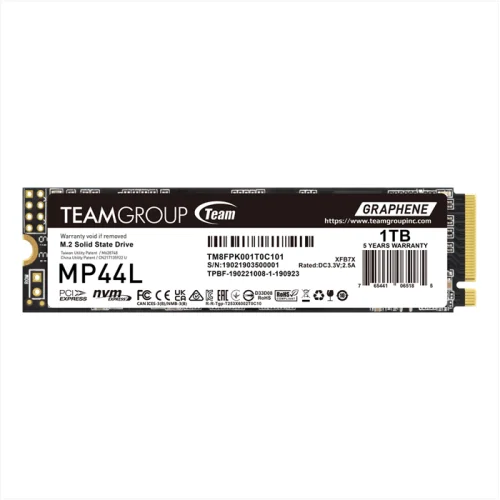 Team MP44L 1TB M.2 PCIe Gen4 NVMe SSD