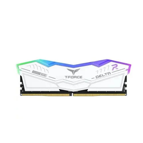 TEAM T-FORCE DELTA RGB 32GB (16GBx2) 7800MHz DDR5 Gaming RAM White 