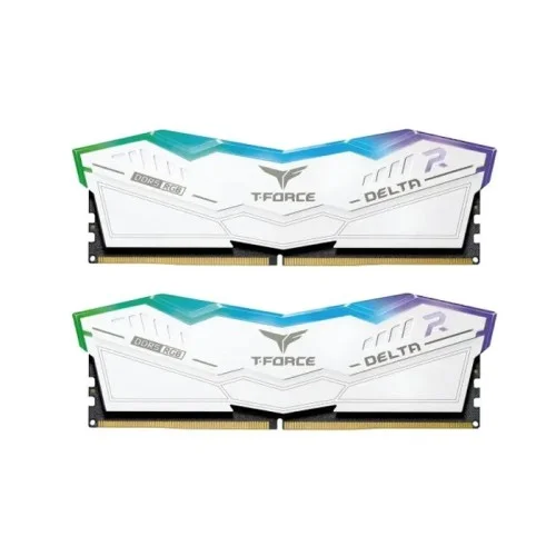 TEAM T-FORCE DELTA RGB 32GB (16GBx2) 7800MHz DDR5 Gaming RAM White 