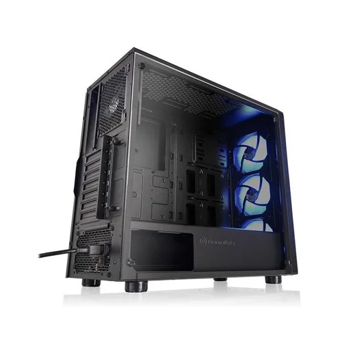 Thermaltake Versa J23 TG MB SYNC RGB Mid Tower Chassis Black