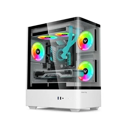 Value-Top NUBIA20F5W Micro ATX Full White Gaming Casing