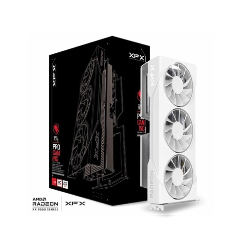 XFX Swift AMD Radeon RX 9060 XT OC White Triple Fan Gaming Edition 16GB Graphics Card