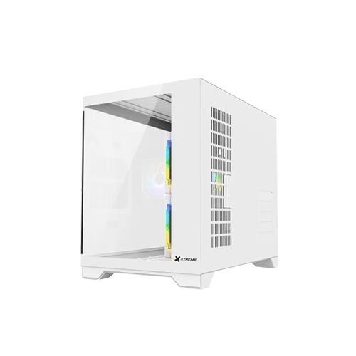 XTREME 500W WITH 3 ARGB FAN TEMPERED GLASS WHITE CASE