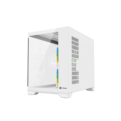 XTREME 500W WITH 3 ARGB FAN TEMPERED GLASS WHITE CASE