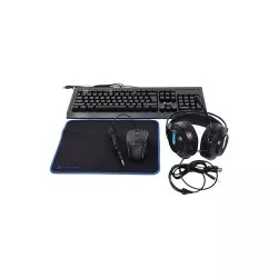 Xtreme K502C RGB Backlit USB Wired Gaming Keyboard, Mouse, Mouse Pad & Headphone Black Combo with Bangla