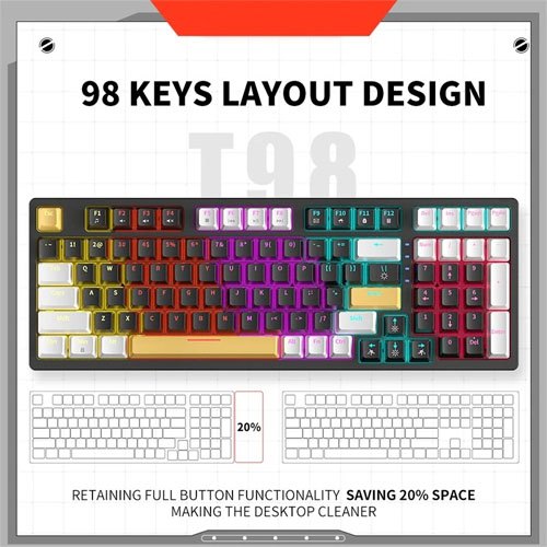 Zifriend T98 (98 Keys) RGB Hot-swappable Mechanical Keyboard