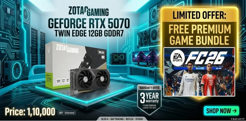 ZOTA GAMING GEFORCE RTX 5070 with FIFA 26