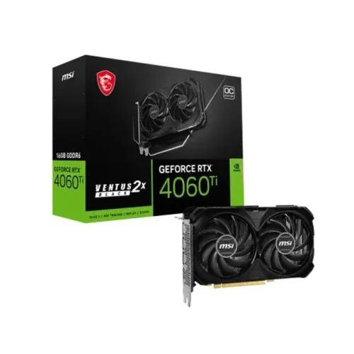 MSI GeForce RTX 4060 Ti VENTUS 2X BLACK 16GB OC GDDR6 Graphics Card