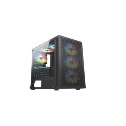 PC Power PP-GS2406 Dark Flow Mesh Elite Mid Tower ATX Gaming Case (Black)