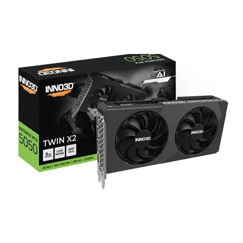 INNO3D GeForce RTX 5050 8GB TWIN X2 Desktop Gaming Graphics Card - Black