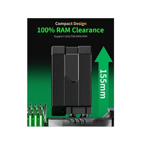 upHere UP1K4 CPU Air Cooler (Black)