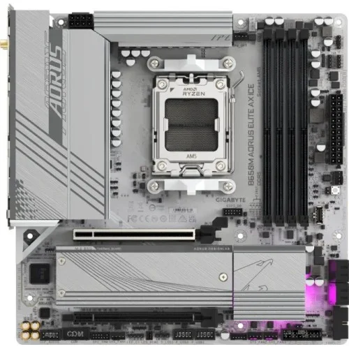 GIGABYTE B650M AORUS ELITE AX ICE (Rev. 1.x) AM5 Micro ATX Motherboard