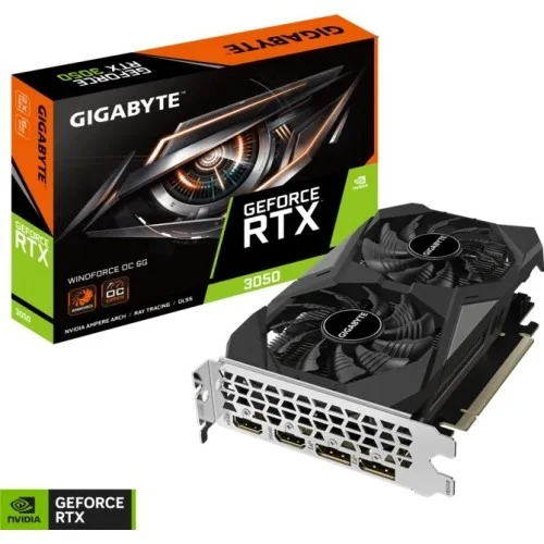 GIGABYTE GeForce RTX 3050 WINDFORCE OC 6G 6GB GDDR6 Graphics Card