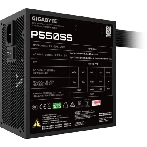 GIGABYTE GP-P550SS 550W 80 Plus Silver Power Supply