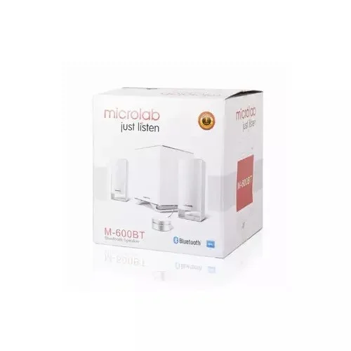 MICROLAB M-600BT 2:1 BLUETOOTH WHITE SPEAKER