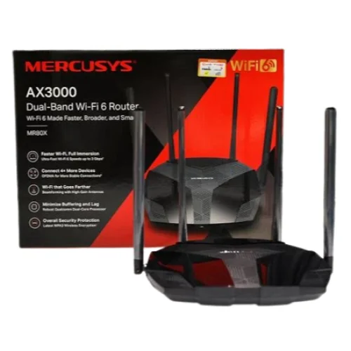 Mercusys MR80X AX3000 Dual Band Gigabit WiFi 6 Router