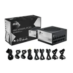 MSI PRO A1000PL PCIE5 1000W 80 PLUS Platinum Fully Modular Power Supply