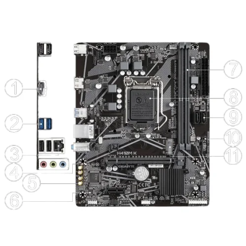 Gigabyte H410M K DDR4 Intel Motherboard